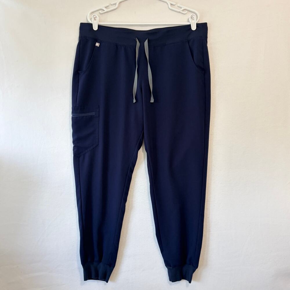 Figs Scrub Pants Womens XL Navy Blue Cuffed Bottom Jogger Style